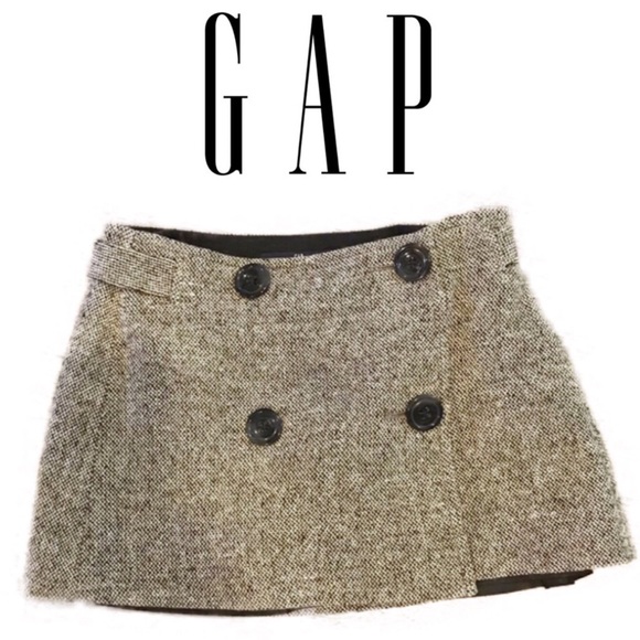 GAP Dresses & Skirts - Gap Brown Knit Wool Mini Skirt Size 2